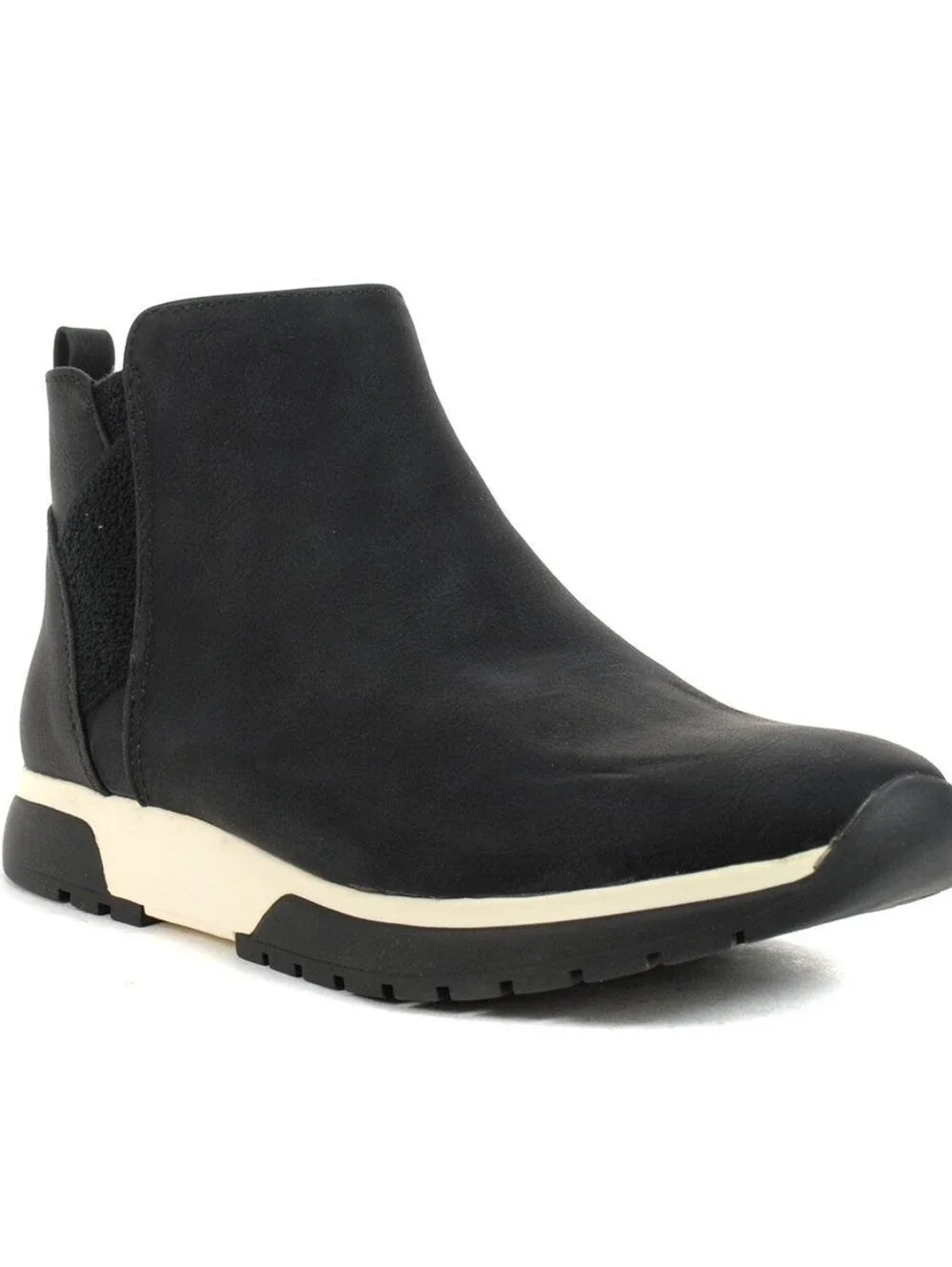 LifeStride Hope Black Felt Slip-On Ankle Booties 11W Cozy Minimalist Comfort